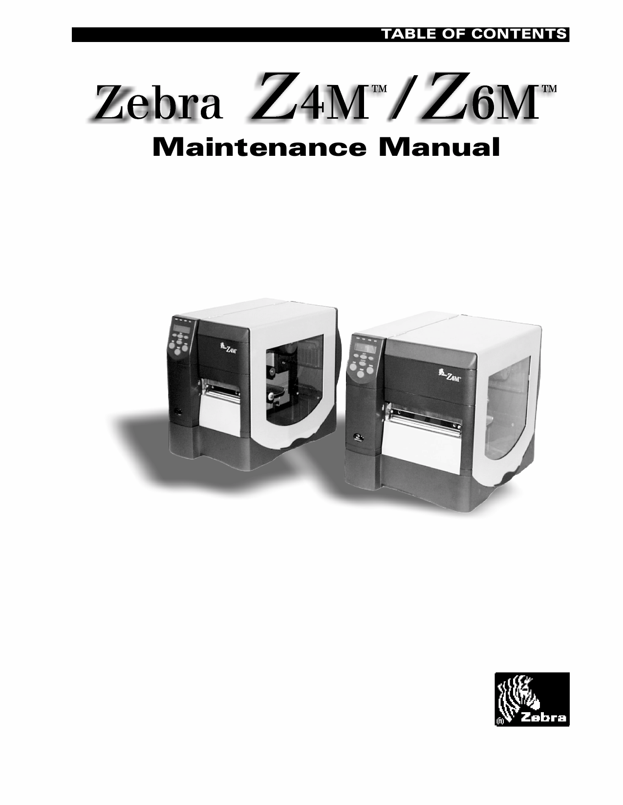 Zebra Label Z4M Z6M Maintenance Service Manual-1